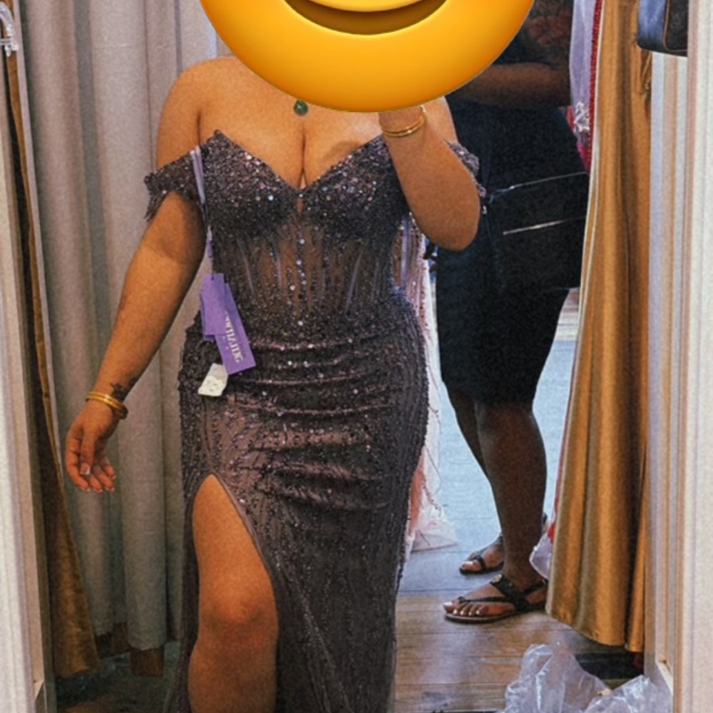 Lavender evening gown